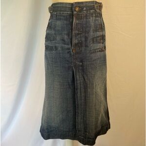 7 For All Mankind  Denim Skirt Made in USA